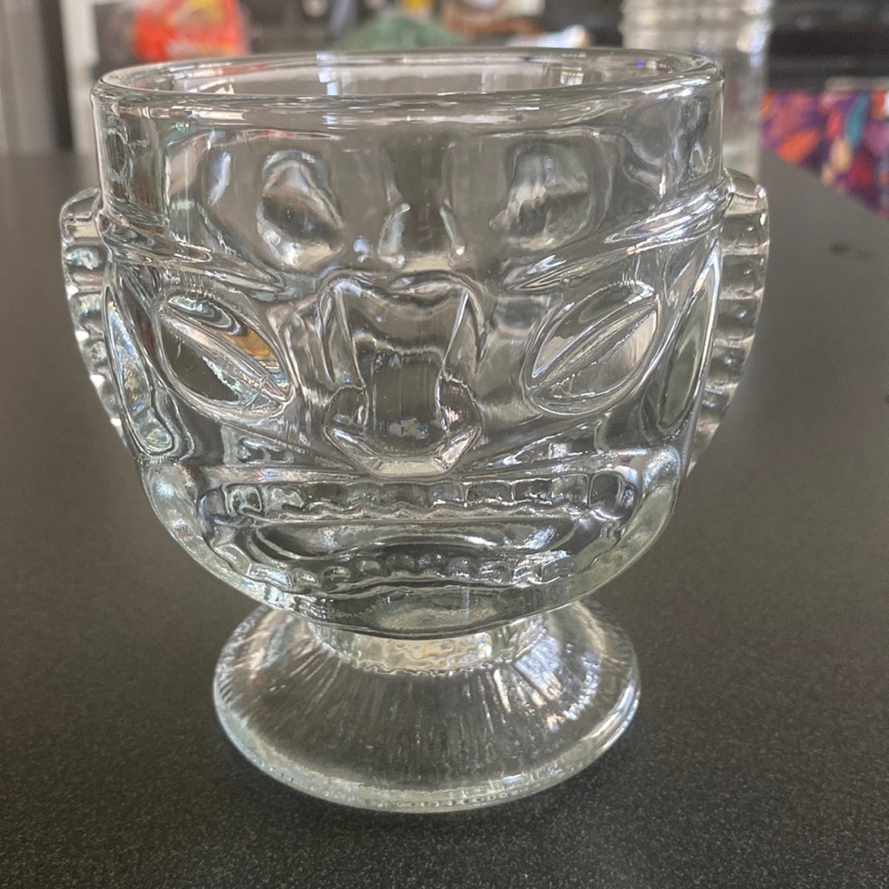 Disney World Poly Resort Happy/Sad Tiki Cocktail Glass Goblet Trader Sams